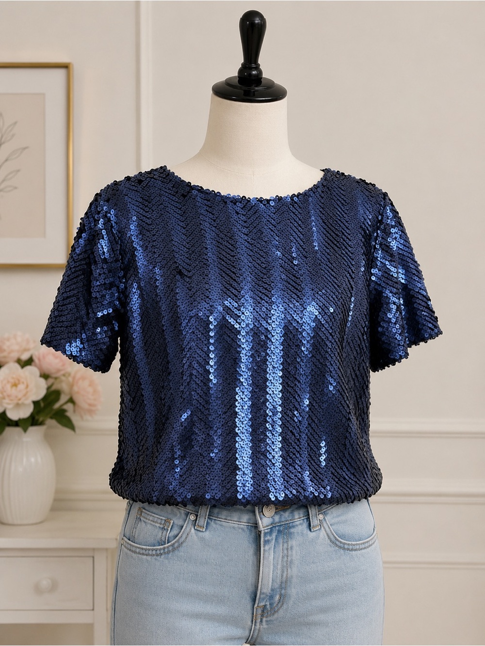 Brand new J.O.A. Los Angeles Sequin Top – Size M